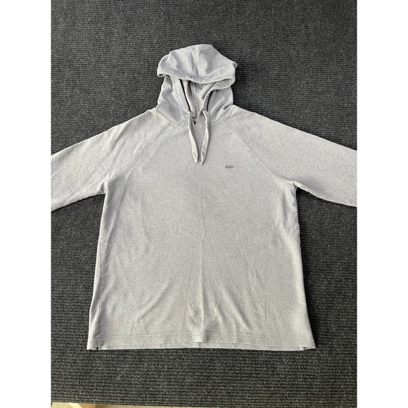 Vans Other - Vans Mens Gray Textured Waffle Knit Raglan Long Sleeve Hoodie Shirt Size M